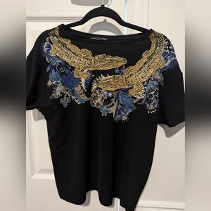 Zara Small Ornate Detail Shirt